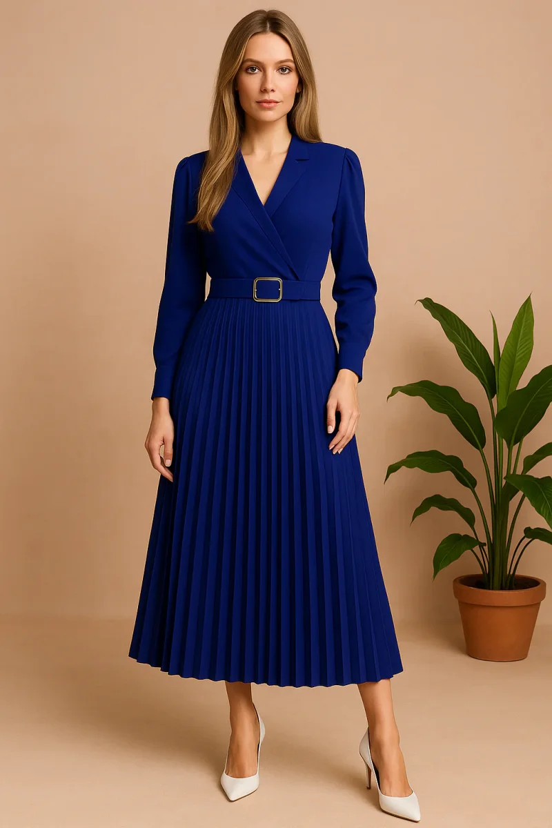 Isabela | Abito elegante al ginocchio taglie forti per la primavera - immagine 5