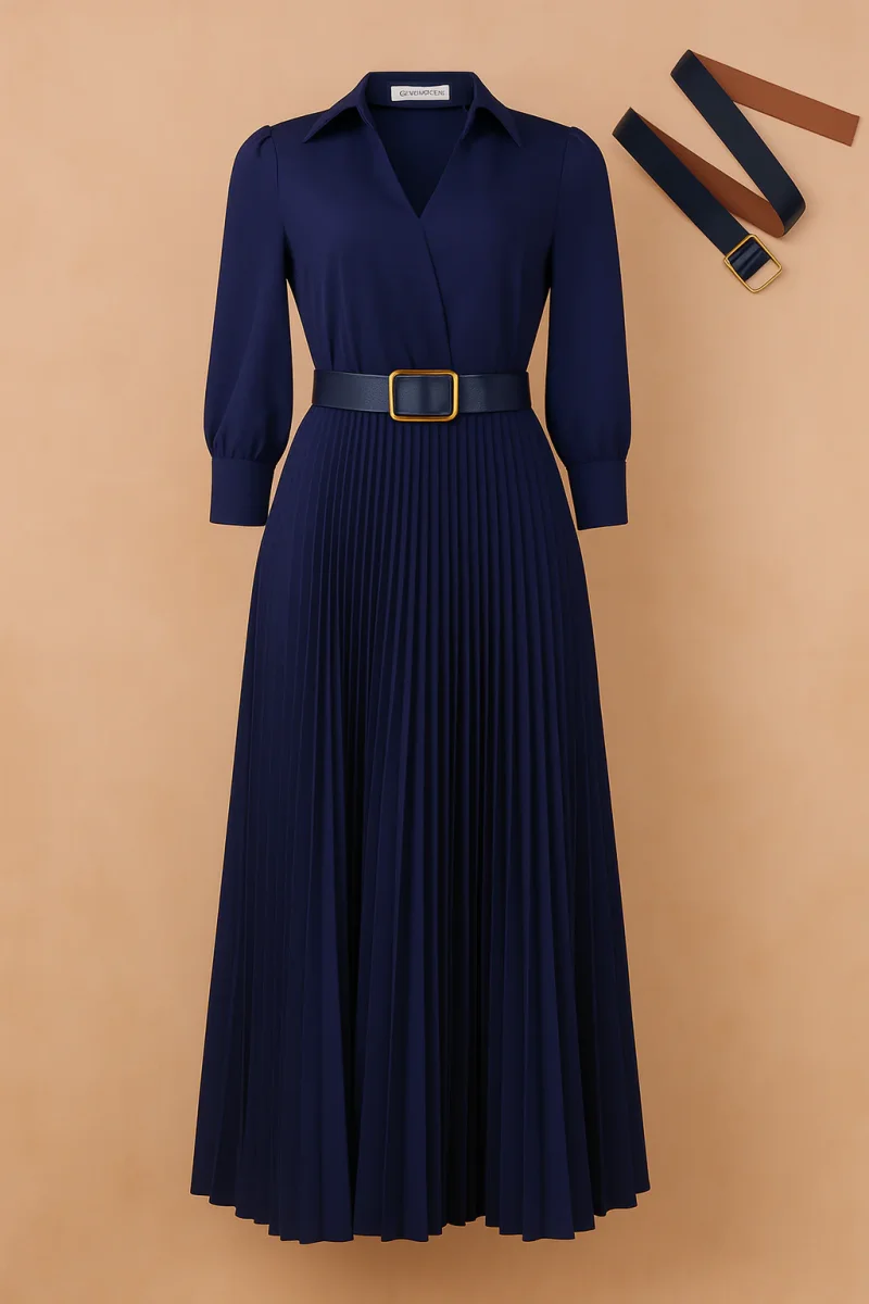 Isabela | Abito elegante al ginocchio taglie forti per la primavera - immagine 7