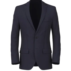 Blazer Blu navy in velluto di cotone stretch